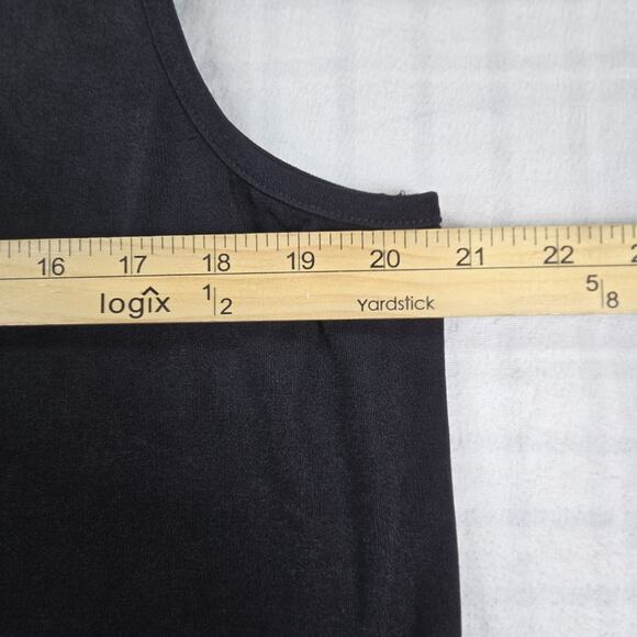 Vintage Coconut Bay Slinky Black Midi Dress Painted Giraffe Made In USA 1X - Picture 6 of 9